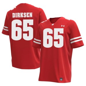 Aiden Dirksen Alumni #65 UW Red Mens Jerseys 173261-588