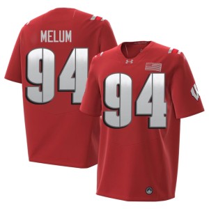 Brady Melum Wisconsin #94 Stitched Red Mens 2026 Jersey 237640-922