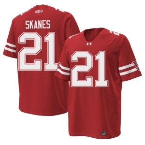Cairo Skanes 1980 Throwback Red NCAA Badgers Mens #21 Jersey 119735-726