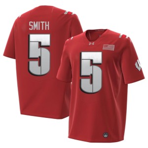 Carter Smith Men's 2026-27 #5 2026 Red Badgers Jersey 673913-536