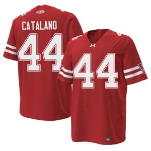 Cooper Catalano #44 Men's Wisconsin Badgers Red Replica 1980 Throwback Jerseys 290459-896