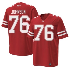 Dillan Johnson Men Wisconsin Badgers Red #76 1980 Throwback 2026 Jerseys 748716-609