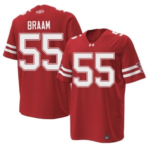 Drew Braam Game Mens Red Wisconsin Badgers #55 1980 Throwback Jerseys 720623-936