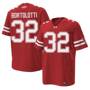 Harrison Bortolotti #32 Red 1980 Throwback NCAA Men Badgers Jerseys 235839-743