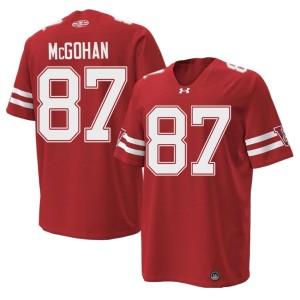 Jackson McGohan #87 1980 Throwback Stitched Men's Wisconsin Badgers Red Jersey 977954-652