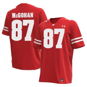 Jackson McGohan #87 Red Men's Wisconsin High School Jersey 632533-811