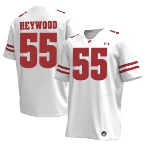 Kevin Heywood Player Badgers Men's #55 White Jerseys 379710-678