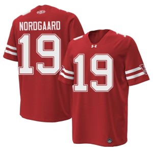 Langdon Nordgaard Men Replica #19 Red Wisconsin Badgers 1980 Throwback Jersey 260201-426