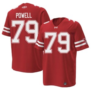 Logan Powell 1980 Throwback Mens Red 2026 Wisconsin Badgers #79 Jersey 301373-443