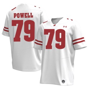 Logan Powell UW Men's #79 Alumni White Jersey 847592-943