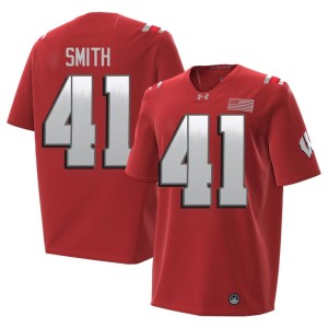 McCoy Smith UW Badgers Red 2026 #41 Game Mens Jerseys 991970-893