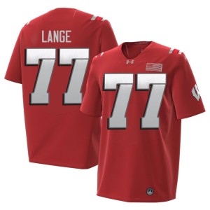 Peyton Lange Wisconsin Badgers University #77 2026 Red Mens Jerseys 403056-108