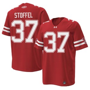 Treve Stoffel #37 Men's Alumni Badgers Red 1980 Throwback Jersey 988914-787