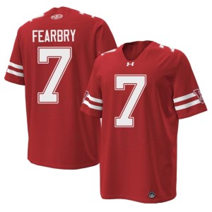 Tyreese Fearbry Red UW Badgers Men High School 1980 Throwback #7 Jerseys 521266-462