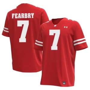 Tyreese Fearbry Red Mens #7 University Badgers Jersey 237372-586