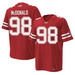 Will McDonald #98 1980 Throwback Alumni Wisconsin Badgers Red Mens Jersey 794226-759