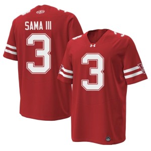 Abu Sama III Red Men #3 Game 1980 Throwback Badgers Jerseys 719078-656