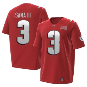 Abu Sama III Men #3 2026 Red Wisconsin Badgers 2026-27 Jerseys 181822-272