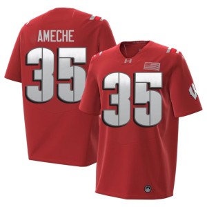 Alan Ameche NCAA Men's Red Wisconsin #35 2026 Jersey 275636-952