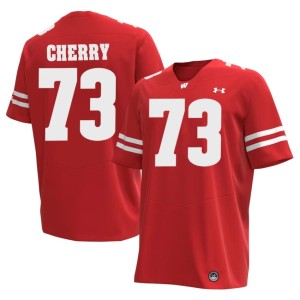 Blake Cherry Men's #73 Bucky Badger Red Alumni Jerseys 948385-926