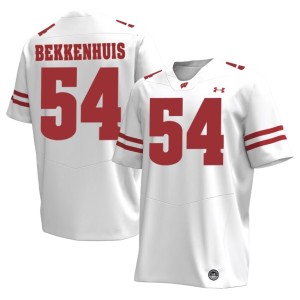 Brady Bekkenhuis White #54 Mens NCAA UW Badgers Jersey 669722-676