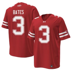 Cai Bates Red Wisconsin Badgers Official Men's #3 1980 Throwback Jerseys 432069-791