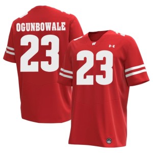 Dare Ogunbowale Replica #23 Wisconsin Badgers Red Men's Jersey 819847-557