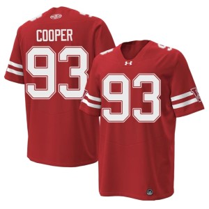 DeNigel Cooper Wisconsin Badgers Red 1980 Throwback #93 Embroidery Men Jersey 728857-597