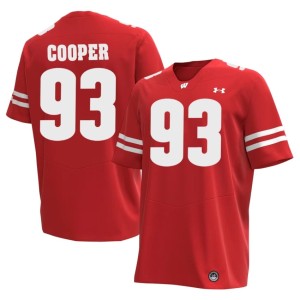 DeNigel Cooper Men Red Limited University of Wisconsin #93 Jersey 204415-543
