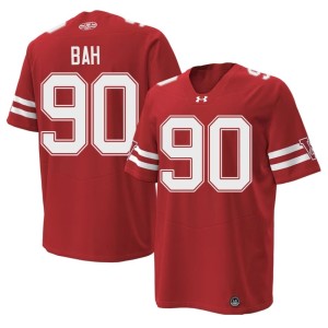 Djidjou Bah #90 Men 1980 Throwback Red University of Wisconsin Limited Jersey 353653-128