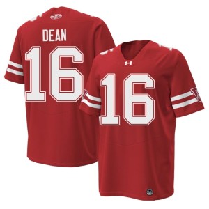 Grant Dean 2026 #16 Wisconsin Mens Red 1980 Throwback Jersey 339021-634