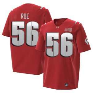 James Roe #56 Men University of Wisconsin Embroidery Red 2026 Jersey 109742-942