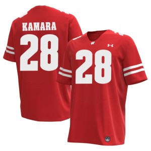Jon Jon Kamara Men's #28 Red UW Badgers Alumni Jerseys 568616-339