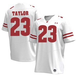 Jonathan Taylor Men UW Badgers #23 Alumni White Jersey 516372-523