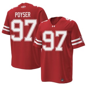 Junior Poyser #97 Red University Mens 1980 Throwback Bucky Badger Jerseys 654963-876