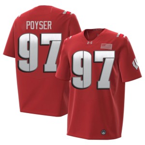 Junior Poyser #97 Bucky Badger 2026 Red Mens Embroidery Jerseys 225819-877