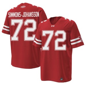 Lucas Simmons-Johansson Wisconsin #72 1980 Throwback Men's Red 2026-27 Jerseys 380200-354