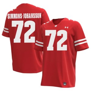 Lucas Simmons-Johansson 2026 Bucky Badger Red Men #72 Jersey 793952-375