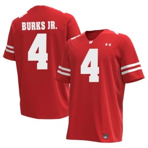 Marvin Burks Jr. #4 Replica UW Badgers Red Men Jerseys 604622-334