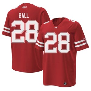 Montee Ball #28 Men Red 1980 Throwback Wisconsin Badgers Game Jerseys 840939-567