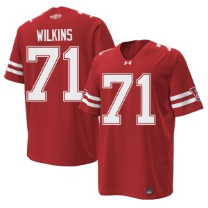 PJ Wilkins Men's Red #71 Badgers 1980 Throwback NCAA Jerseys 266309-131