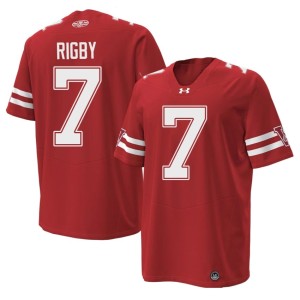 Shamar Rigby Mens 1980 Throwback Red Stitched Wisconsin #7 Jersey 130676-392