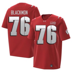 Stylz Blackmon Mens High School #76 Wisconsin Red 2026 Jerseys 423795-256