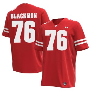 Stylz Blackmon Badgers Men #76 High School Red Jersey 961481-245