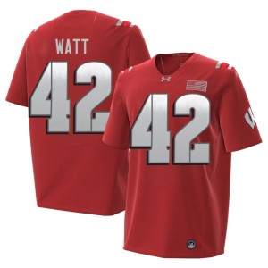 T.J. Watt 2026 Red University of Wisconsin #42 Men Limited Jersey 863490-373