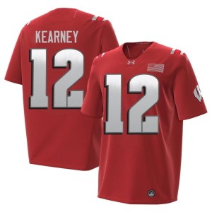 Zion Kearney 2026 Red Bucky Badger Mens High School #12 Jerseys 720415-244