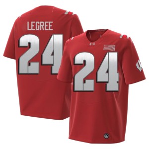 Zion Legree Men's Replica Red 2026 #24 Badgers Jerseys 302285-605