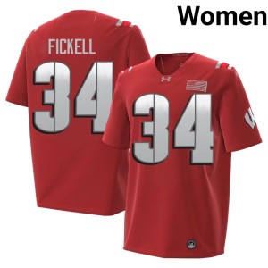 Ashton Fickell University of Wisconsin High School #34 Women's 2026 Red Jerseys 262250-380