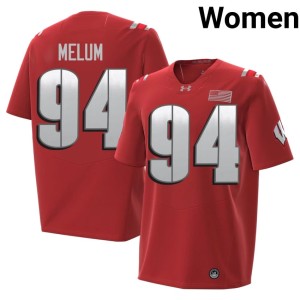 Brady Melum #94 Game UW Badgers Red 2026 Women Jerseys 576557-233
