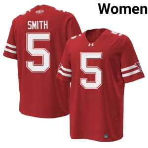 Carter Smith Embroidery 1980 Throwback Wisconsin Badgers Red Women #5 Jerseys 791246-716